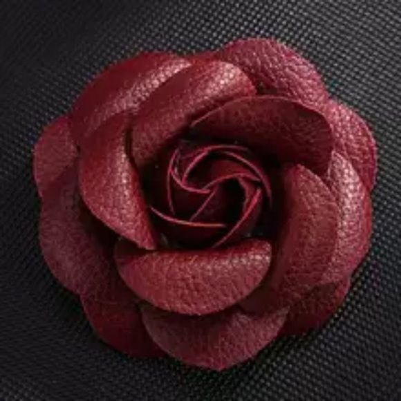 Camellia Flower Magnetic Vegan Leather Bag Charm - Picture 7 of 16
